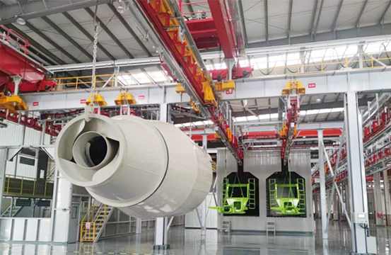Powder coating line